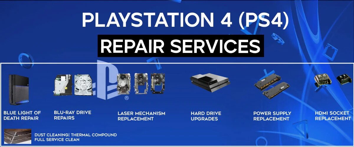 GCR_PS4_Repair_Servics_HDMI_Bluray_Powersupply_Clean