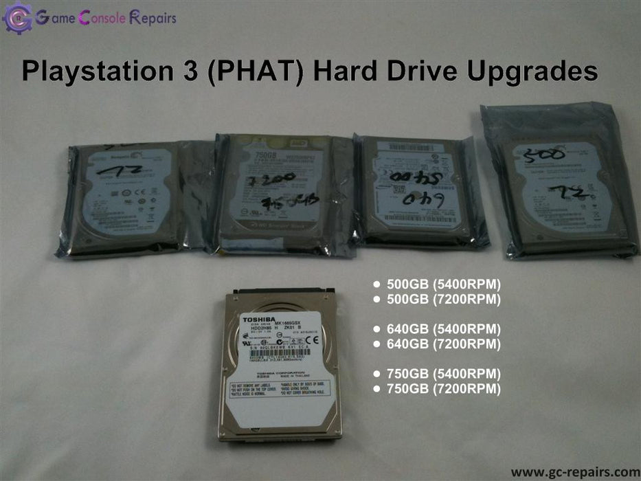 Playstation 3 (PHAT) Hard-Drive Upgrade-Repair-Restore