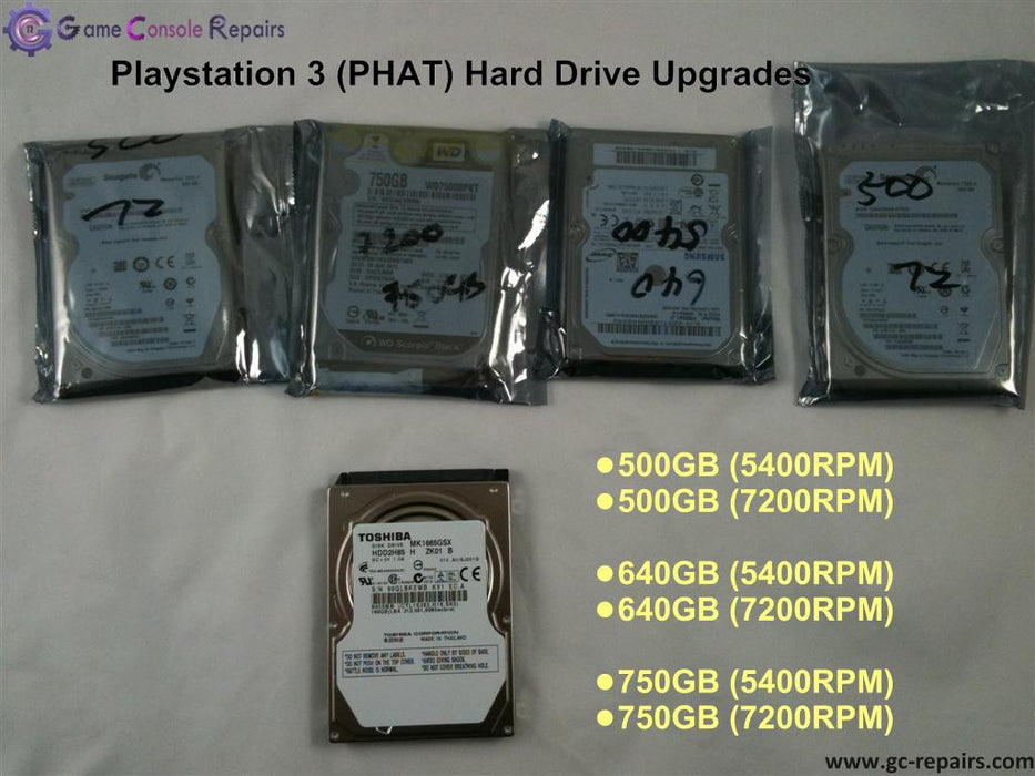 Playstation 3 (PHAT) Hard-Drive Upgrade-Repair-Restore