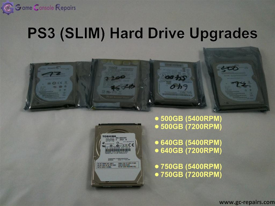 PS3 (SLIM) Hard Drive Upgrade/Repair/Restore