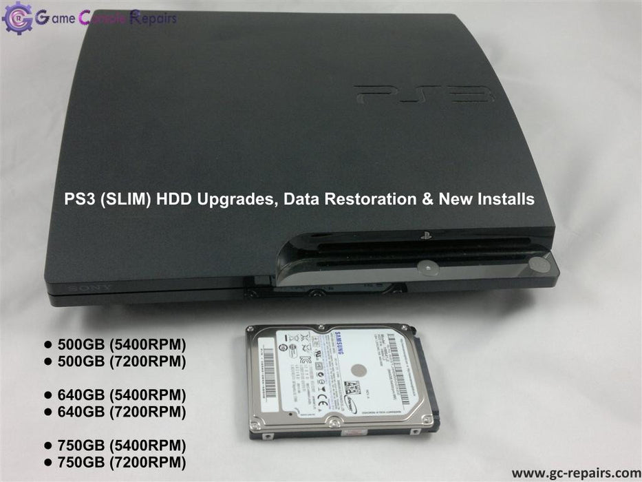 PS3 (SLIM) Hard Drive Upgrade/Repair/Restore