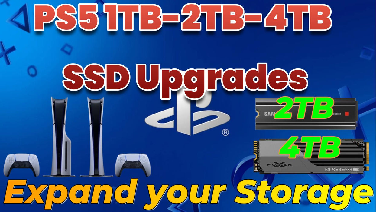 PS5 SSD 1TB 2TB 4TB Upgrades