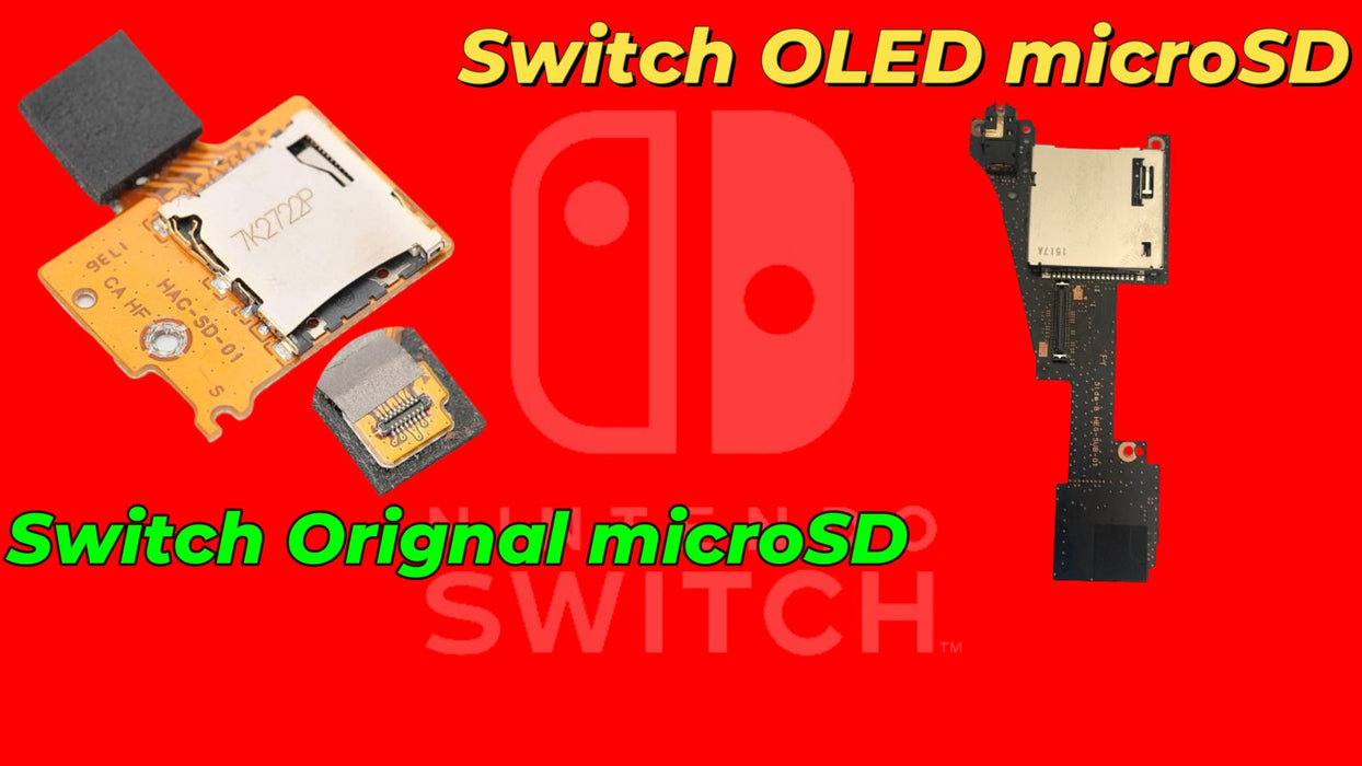 comparison of original switch and switch oled microSD